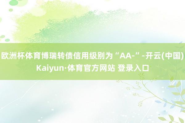 欧洲杯体育博瑞转债信用级别为“AA-”-开云(中国)Kaiyun·体育官方网站 登录入口