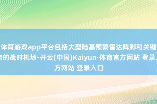 体育游戏app平台包括大型陆基预警雷达阵脚和关键节点的战时机场-开云(中国)Kaiyun·体育官方网站 登录入口