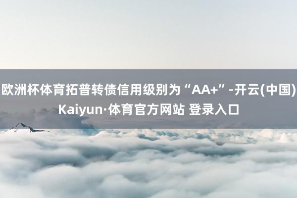 欧洲杯体育拓普转债信用级别为“AA+”-开云(中国)Kaiyun·体育官方网站 登录入口